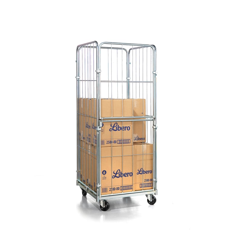 Rullcontainer, 2 dörrar, 720x800x1800 mm | Cowab.se