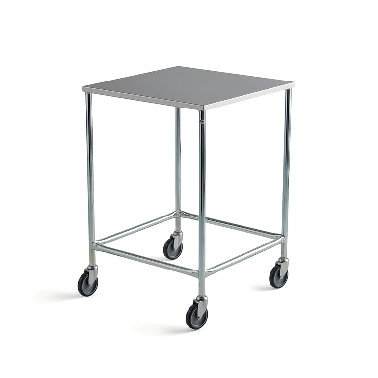 Rullbord med rostfri hylla, 605x605x885 mm | Cowab.se