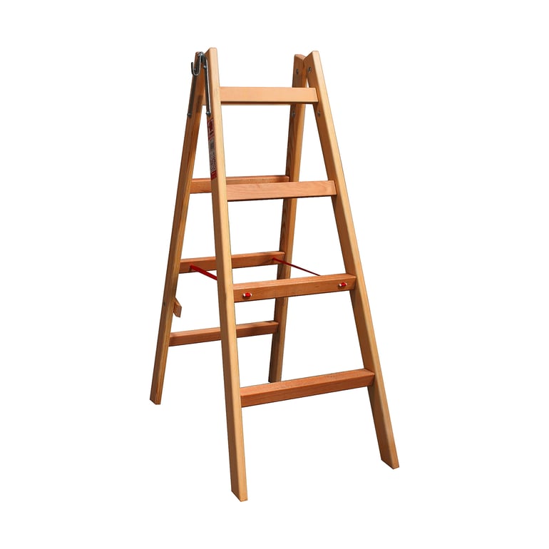 Trätrappstege, 2x4 steg, höjd: 1140 mm | Cowab.se