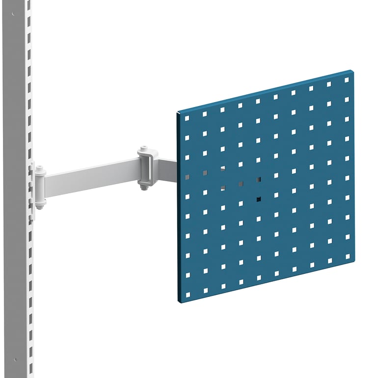 Perforert verktøypanel til svingbar arm, 370x370 mm, blå | Cowab.no