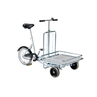 Trehjulig trampcykel med flak