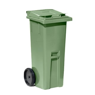 Søppeldunk, 140 l, grønn