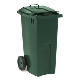 Avfallsbehållare, lock i lock, grön