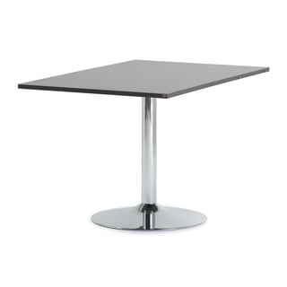 Iläggsskiva konferensbord, 800x1200 mm, grå laminat, krom