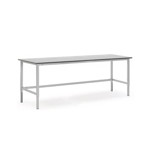 Arbetsbord, 2000x800 mm, ljusgrå