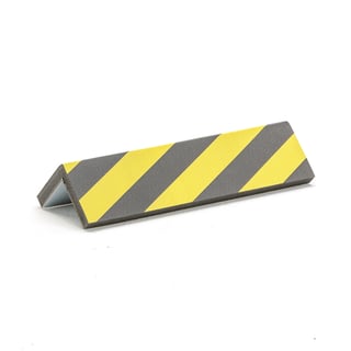 Varnings- och skyddsprofil, 500x125x125 mm, Tj 25 mm, gul, svart
