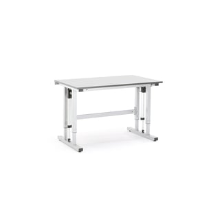 Höj- och sänkbart arbetsbord, 400 kg, 1200x800 mm, ljusgrå