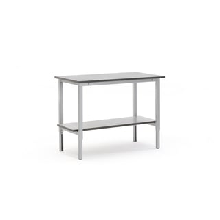 Arbetsbord, 1200x600mm inkl underhylla, ljusgrå