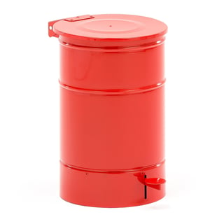 Avfallsbeholder, 30 l, rød
