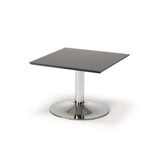 Soffbord, 700x700 mm, svart, kromat stativ
