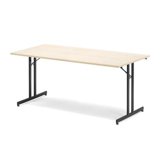 Fällbart bord, 1800x800 mm, björklaminat, svart