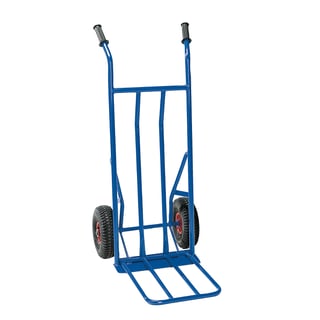 Sekketralle, luftgummihjul, 250 kg, blå