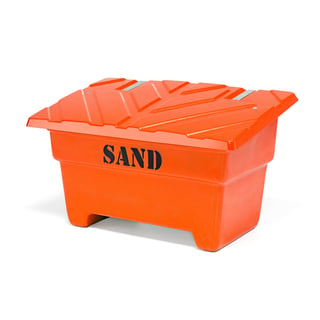 Sandlåda, 550 liter, orange