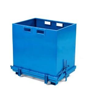 Bottentömmande container, 1800 liter, blå