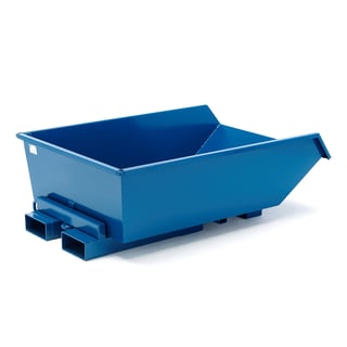 Tippcontainer, låg, 550 liter, blå