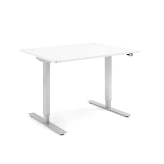 Skrivbord, höj och sänkbart, 1200x800 mm, vit laminat
