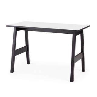 Skrivbord, 1200x600 mm, svart/vit