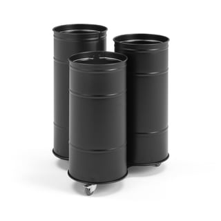 Avfallsbehållare, Ø680x830 mm, svart