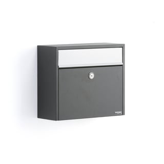 Postkasse, H330 B390 D150 mm, svart