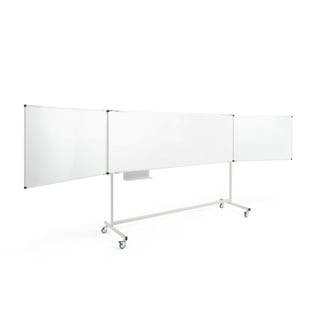 Mobil whiteboard, 3-delt, H1000 B2000–4000 mm