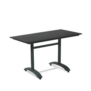 Rektangulärt bord, 1200x700 mm, svart, svart aintwood