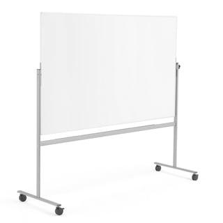 Mobil whiteboard, dobbeltsidig, gulvstativ, H1200 B2000 mm