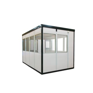 Flyttbart rom 8,0 m², halvglass høyre, Grå/hvit