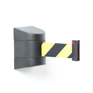 Avspärrningsband, svart, gul/svart, 9000 mm