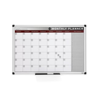 Whiteboard, kalender, månedsplan, H600 B900 mm