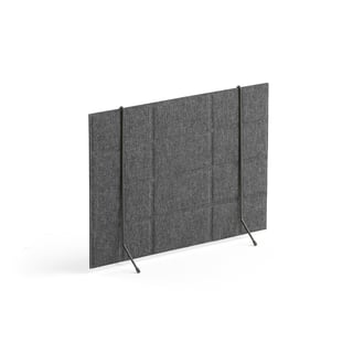 Bordsstående skärm, B 600 x H 430 mm, grå, svart