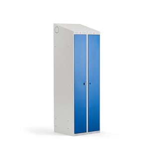 Klädskåp, 1 sektion, 2 dörrar, 1900x600x550 mm, blå