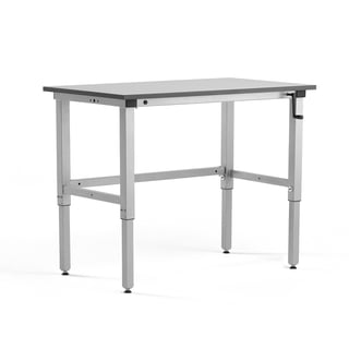 Arbetsbord, vev, 1200x600 mm, 150 kg, ljusgrå