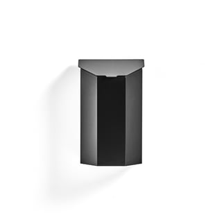 Papperskorg, med lock, 400x630 mm, 40 liter, svart