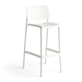 Høy barstol, H750 mm, hvit