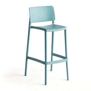 Hög barstol, sitthöjd: 750 mm, turkos