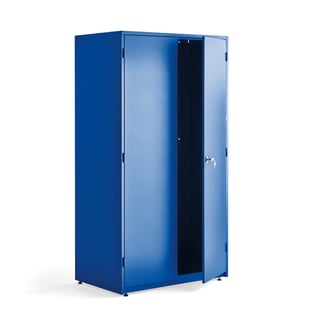 Oppbevaringsskap, stål, H1900 B1020 D635 mm, blå/blå, Uten innredning