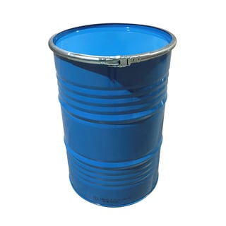 Plåtfat 216 liter, OH 1,0 UN flytande material, blå