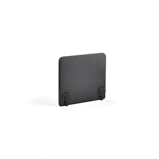 Bordskjerm, B800 H650 T36 mm, inkl. svarte beslag, stoff Etna, antrasitt