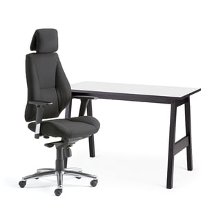 Kontorpakke, 1 skrivebord, 1 kontorstol