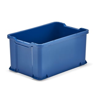 Plastbakk, 54 l, L600 B400 H300 mm, blå