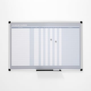 Whiteboard, oppmøtetavle/dagplanlegger, H600 B900 mm