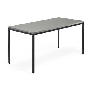 Møtebord, L1600 B800 mm, svart/lys grå