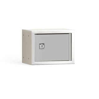 Verdiskap, H150 B200 D150 mm, grå med grå dør