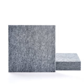 Ljudabsorbent, 4-pack, 600x600x40 mm, grå