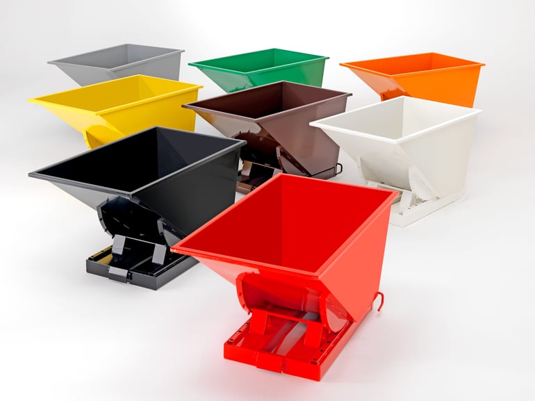 Tippcontainer olika färger Cowab